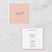 Elegant modern minimalistisch professioneel draagb vierkante visitekaartje (Voorkant / Achterkant)