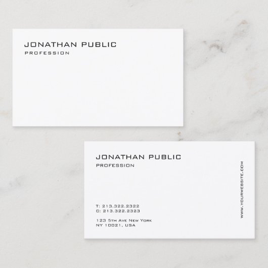 Elegant modern, minimalistisch, professioneel scho visitekaartje (Voorkant / Achterkant)