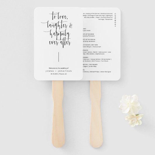 Elegant modern, minimalistisch programma voor kabe handwaaier (Voorkant en achterkant)