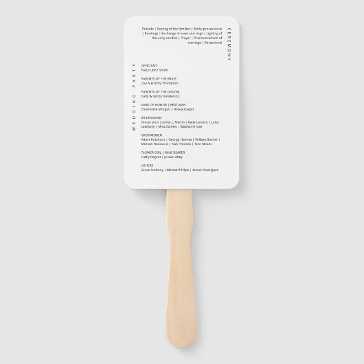 Elegant modern, minimalistisch programma voor kabe handwaaier (Achterkant)