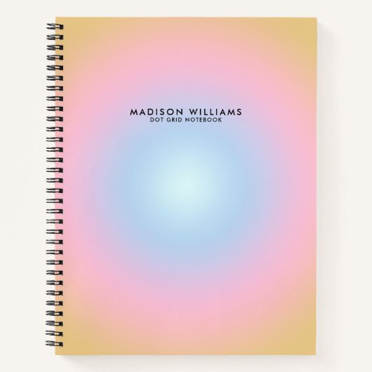 Elegant modern minimalistisch puntenrooster notitieboek (Voorkant)