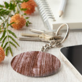 Elegant modern, minimalistisch Roos Brown Sleutelhanger (Zijkant)