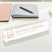 Elegant modern, minimalistisch Roos Gold voor Logo Naambordje