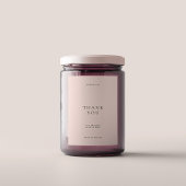 Elegant modern minimalistisch roze dank u voedselcontainer etiket