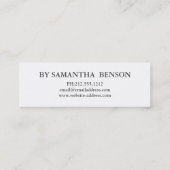 Elegant modern minimalistisch Roze Makeup Artist Mini Visitekaartje (Achterkant)