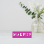 Elegant modern minimalistisch Roze Makeup Artist Mini Visitekaartje (Staand voorkant)