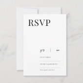 Elegant modern minimalistisch RSVP Reply Kaart (Voorkant)