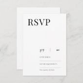 Elegant modern minimalistisch RSVP Reply Kaart (Voorkant / Achterkant)