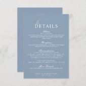 Elegant modern minimalistisch script bruiloft deta informatiekaartje (Voorkant / Achterkant)