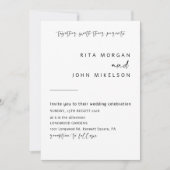 Elegant modern minimalistisch script bruiloft kaart (Voorkant)