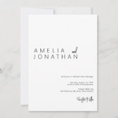 Elegant modern minimalistisch script bruiloft kaart (Voorkant)