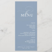 Elegant modern minimalistisch script bruiloft menu (Voorkant)