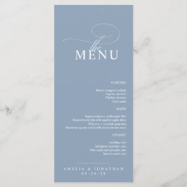 Elegant modern minimalistisch script bruiloft menu