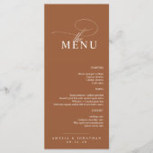 Elegant modern minimalistisch script bruiloft menu (Voorkant)