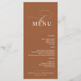 Elegant modern minimalistisch script bruiloft menu
