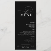 Elegant modern minimalistisch script bruiloft menu (Voorkant)