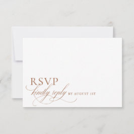 Elegant modern minimalistisch script bruiloft RSVP kaartje