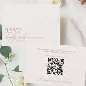 Elegant modern minimalistisch script bruiloft RSVP kaartje
