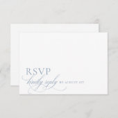Elegant modern minimalistisch script bruiloft RSVP kaartje (Voorkant / Achterkant)