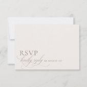 Elegant modern minimalistisch script bruiloft RSVP kaartje (Voorkant)