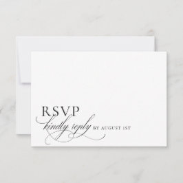 Elegant modern minimalistisch script bruiloft RSVP kaartje