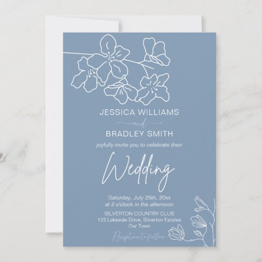 Elegant modern minimalistisch script kalligrafie kaart (Voorkant)