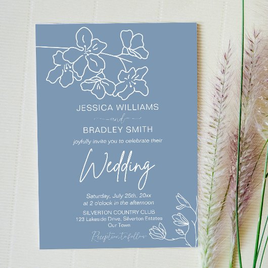 Elegant modern minimalistisch script kalligrafie kaart