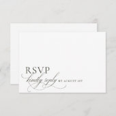 Elegant Modern Minimalistisch Script Trouw RSVP Kaartje (Voorkant / Achterkant)