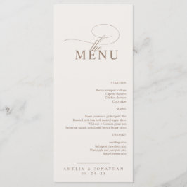 Elegant Modern Minimalistisch Script Trouwmenu Menu
