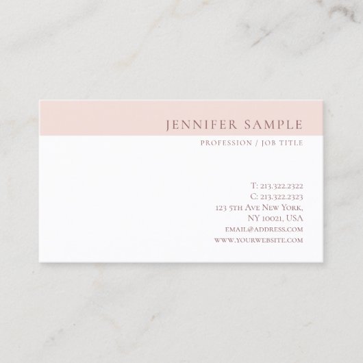 Elegant modern minimalistisch Sjabloon trendy desi Visitekaartje (Voorkant)