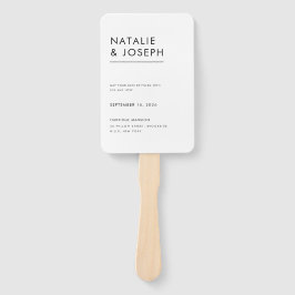 Elegant modern minimalistisch trouwprogramma handwaaier