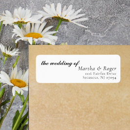Elegant Modern Minimalistisch Trouwretouradres Etiket