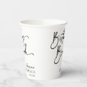 Elegant Modern Minimalistisch Verjaardagsbrunch Pa Papieren Bekers (Links)