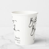 Elegant Modern Minimalistisch Verjaardagsbrunch Pa Papieren Bekers (Rechts)