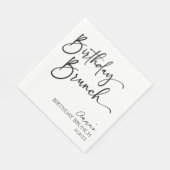 Elegant Modern Minimalistisch Verjaardagsbrunch Pa Servet (Hoek)