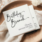 Elegant Modern Minimalistisch Verjaardagsbrunch Pa Servet