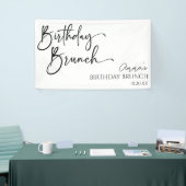 Elegant Modern Minimalistisch Verjaardagsbrunch Pa Spandoek (Beurs)