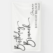 Elegant Modern Minimalistisch Verjaardagsbrunch Pa Spandoek (Verticaal)