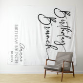 Elegant Modern Minimalistisch Verjaardagsbrunch Pa Wandkleed (In Situ (horizontaal))