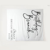 Elegant Modern Minimalistisch Verjaardagsbrunch Pa Wandkleed (Voorkant (horizontaal))