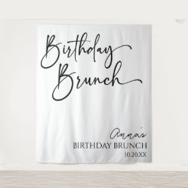 Elegant Modern Minimalistisch Verjaardagsbrunch Pa Wandkleed
