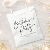 Elegant Modern Minimalistisch Verjaardagsfeest Bedankzakje (Geknipt)