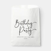 Elegant Modern Minimalistisch Verjaardagsfeest Bedankzakje (Voorkant)