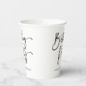 Elegant Modern Minimalistisch Verjaardagsfeest Papieren Bekers (Links)