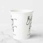 Elegant Modern Minimalistisch Verjaardagsfeest Papieren Bekers (Rechts)