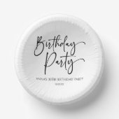 Elegant Modern Minimalistisch Verjaardagsfeest Papieren Kommen (Voorkant)