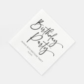 Elegant Modern Minimalistisch Verjaardagsfeest Servet (Hoek)