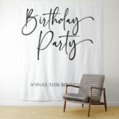 Elegant Modern Minimalistisch Verjaardagsfeest Wandkleed (In situ)