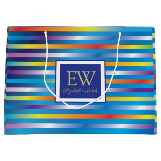 Elegant modern minimalistisch verlooplijnontwerp groot cadeauzakje (Voorkant)