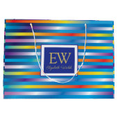 Elegant modern minimalistisch verlooplijnontwerp groot cadeauzakje (Achterkant)